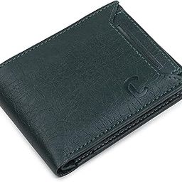 Men's Bifold Leather Wallet, Wallet for Men,6 Card Slots, Beige, Classic Style,Free Size,-image-96
