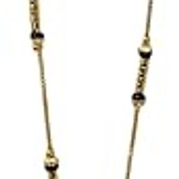 Gold Tone Mangalsutra for Women | Traditional Black Beads Chain with Round Floral Pendant | Fashion Jewelry For women-image-25
