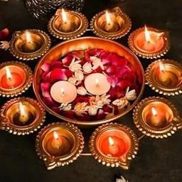 Best Stuff Flower Shape Diya Decorative Bowl for Home, Office and Table Decor |Floating Flowers and Tea Light Candles Home, Diwali Decoration-image-72