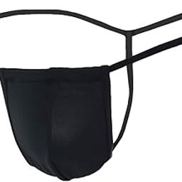 Men's Modal G-String Thong Bikini Brief (Pack of 1) (RIOE-ML-BK-ALL-MIX_Black_L)-image-5