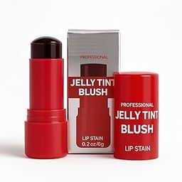 Kamz Beauty Red Jelly Blush Tint – Hydrating & Lightweight Cream Blush for Cheeks & Lips, Long-Lasting, Blendable Matte Finish Multipurpose Blusher Stick for Women-image-106