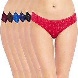 Women's Pack Of 6 Cotton Printed Bikini Briefs - E13000-6-picture-54