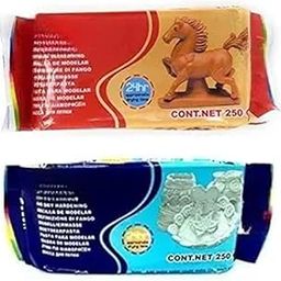 ARTISTERY Modelling Clay, Natural Air-Dry Clay All-Purpose Modeling Clay for Sculpting,Non-Toxic Ceramic Art Class, Handicraft Making, Gifts for Children 250g Pack of 2 (White & Brown)-image-61