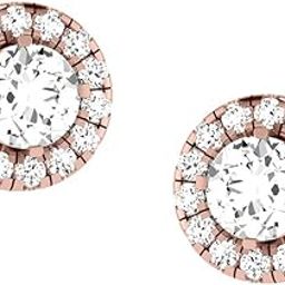 14KT/18KT Yellow/White/Rose Gold Stud Earrings for Girls and Women-image-49