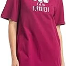 jockey RX90 Women's Super Combed Cotton Drop Shoulder Styled Curved Hem Printed Lounge Dress with Side Pockets (Prints May Vary)-picture-46