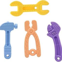 ArtSpark Silicone Baby Teether Toy Set – 4 Pcs Tool Shape Teethers for Infants, BPA Free, Soft, Textured & Safe for Teething Relief, Wrench, Hammer, Pliers & Spanner Design for Boys & Girls-image-30