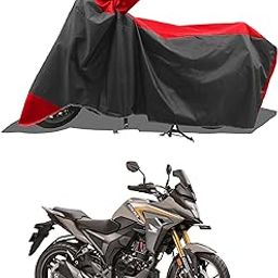ROMEIZ - Bike Cover for CB 200X New BS6 Cover with Water-Resistant and Dust Proof Premium 190T Fabric_Red Stripe-image-78