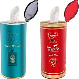 TRUST ME Perfume Facial Tissue in Paper Tube Box 14x20CM 50N Soft (Rose and Fresh Cool) Pack of 2-image-2