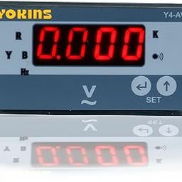 Yokins True RMS Digital Voltmeter Y4-AV1, AC 15-600V AC (PT Selectable with Frequency Display) used for measurement of AC Voltage, comes with One year Warranty (Size 96x48)-18