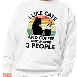 Seek Buy Love I Like Cats and Coffee and Maybe 3 People Unisex Sweatshirt, Funny Cat Lover Sweatshirt, Cozy Comfortable Sweatshirt, Vintage Style-image-23