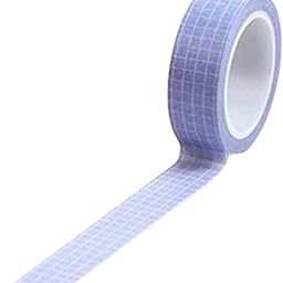 Crazy Craft Light Purple Grid Washi Tape Set - Cute Lattice Paper Tape for Crafting, Journaling, Scrapbooking, Gift Wrapping | Decorative Color Tapes-image-11