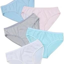 Solid Cotton Bikini Panties for Women - Combo Set of 5 Hipster Panty-image-47