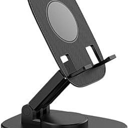 Rdnix Desktop Mobile Mount K5, Mobile Stand with Stabilization & Anti Shake, 360 Degree Rotation Phone Stand for Car Dashboard and Office Table, Home (Black)-image-77