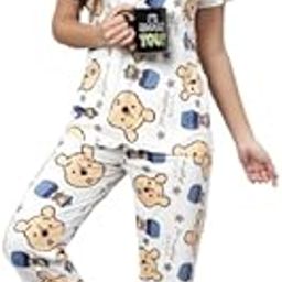 Printed Round Neck Short Sleeve Nightsuit Set | Pajama Set | Casual Night Dress for Women-image-3
