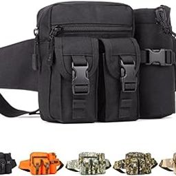 VELURA Unisex Waist Belt Bag Fanny Pack with Water Bottle Pocket CP Camo|1 x AuxiliaryClimbing Rope|Backpacks, Bags & Briefcases| Mens Accessories-image-52