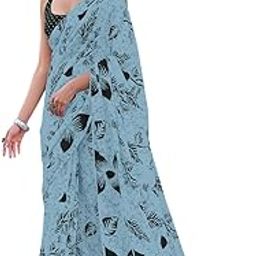 Premium Pure Mulmulcotton Ethnic Motif Printed Saree with Blouse Piece-54