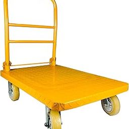 Welbuilt 500 kg Capacity Heavy Duty Iron Platform Trolley with 360° Degree Swivel Wheels-picture-24