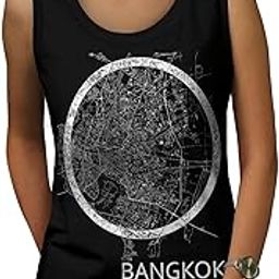 Thailand Bangkok Map Womens Tank Top, Big Athletic Sports Shirt Graphic Tank Top/Gym Tanks-image-20