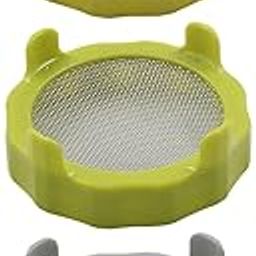 HEAVENGLOW Sprouting Lid for Growing Broccoli,Alfalfa Stainless Steel Screen Mesh Cover Yellow-picture-32
