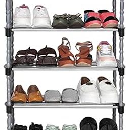 FLIPZON Multipurpose Metal, Plastic Smart Shoe Rack With Wheels|Portable Wide Shelve Storage Rack For Kitchen, Cloth With Wheels Easy To Move (5 Shelves) (Need To Be Assemble -Diy-Do-It-Yourself)-27