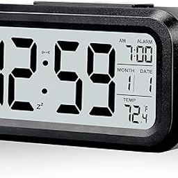 Digital Alarm Clock with Automatic Sensor, Date and Temperature Display, Table Clock for Students, Home, Office, Corporate Use-image-37