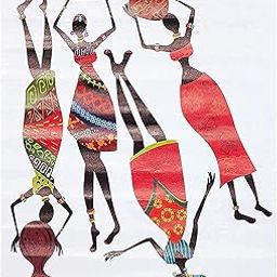 Decals Design ' African Women' Wall Sticker (PVC Vinyl, 50 cm x 70 cm, Black)-30