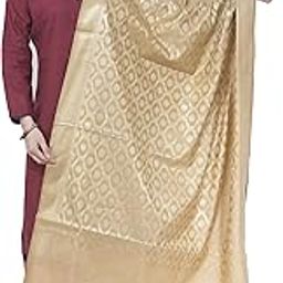 Women's Vns Pastel Chanderi Cotton Chambray Dupatta and Chunni (ARS0157, Golden, Free Size)-picture-33