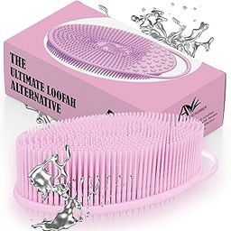 Avilana Exfoliating Silicone Body Scrubber - Hygienic Shower Loofah Sponge Alternative for Deep Clean & Soft Skin-image-62