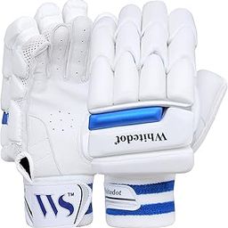 Alpha Levlon Leather Cricket Batting Gloves Ideal For Men's (Large/Adult, Right Hand, White)-image-26