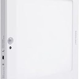 SINCELIGHT LED Ceiling Light with PIR Motion Sensor Auto On/Off 18W Cool White 6000K Surface Mount with Light Sensor Switch-27