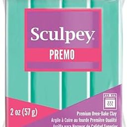 Sculpey Premoââ€ž¢ Polymer Oven-Bake Clay, Mint Green, Non Toxic, 2 oz. bar, Great for jewelry making, holiday, DIY, mixed media and home dÃƒ©cor projects.-picture-10