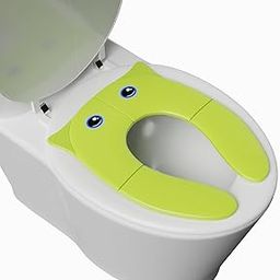 Baby Potty Training Toilet Seat for Boys And Girls Kids, Non-Slip with Splash Guard, Fits Round & Oval Toilets, (TRAVEL GREEN)-image-97