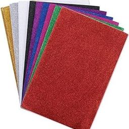Pack of 10 Colors - A4 Size Glitter EVA Foam Sheets for Creative DIY Arts & Crafts, Scrapbooking, School Crafts, Hobby Purposes-21