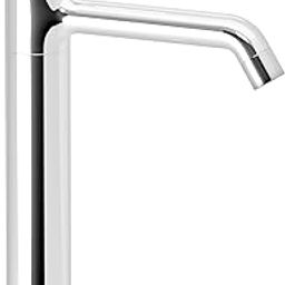 Pixaflo Brass Extended Hot & Cold Single Lever Basin Mixer Tall Boy with 24 inches Long Braided Hoses, Chrome (Florent)-image-2