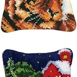 MERISHOPP® Latch Hook Rug Kit DIY Embroidery Needlework Cushion Pillow Mat 2Kit|Crafts | Needlecrafts & Yarn | Rug Making-picture-21