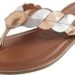 Women's Gold Faux Leather Fashion Slipper Sandals-picture-35