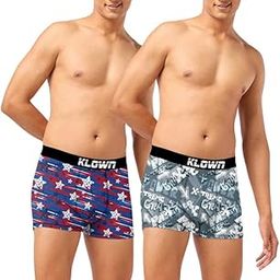 Pack of 2 Printed Trunk for Men | Cotton Blend | Soft & Stretchable | Stylish Men's Underwear | Comfortable Fit | Assorted Prints Innerwear for Men |Grey::Red::Blue-image-86