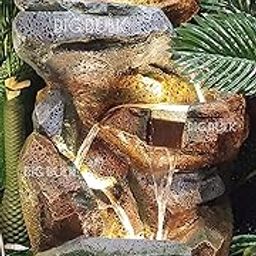 Fiberglass 5 Tier Big Fountain For Indoor Outdoor Home Decor/Living Room/Hall/Office/Garden Fountain/Puja Room/Indoor/Outdoor (5 Tier Fountain)-image-54