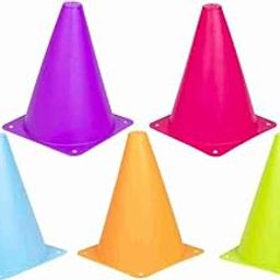 HYORTS® Training Cones, 15.24 cm, Set of 5, Multi-Colour Sports Agility Markers for Football,Cricket Basketball and Many More-image-40