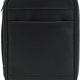 Black Outer Pocket Leather Like Vinyl Bible Cover Case with Handle Large-image-22