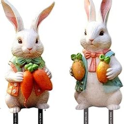 ATORSE 2X 2D Easter Bunny Decorative Garden Stakes Easter Decor for Backyard Bonsai-image-32