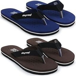 Women Blue, Black Nubuck Slippers Flipflop Combo of 2-image-93