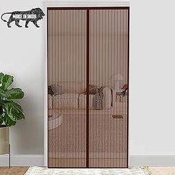 KARP Polyester Mosquito Net for Door with Stay-Open Buckle (120 cm X 220 Cm, Brown) | Auto-Closing Insect Screen Full Frame Hook & Loop for All Door Types-image-43