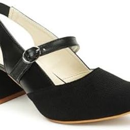 Women's Pointed Toe Buckled Block Heel Mules-image-98