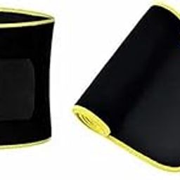 BM ENTERPRIISE Adjustable Tummy Shaper Weight Loss Sweat Belt for Men and Women (Free Size) (Black & Yellow Color)-image-13