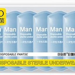Gravity Bath Disposable Underwear for Men, 6-Pack Blue-image-69
