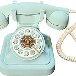 BNF®Corded Retro Phone Decorative Vintage Old Phone for Bedroom Study Home Decor Blue|Consumer Electronics | Corded Telephones|1 Retro Landline Telephone-30