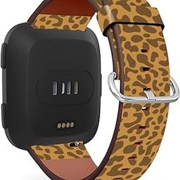 Mingdao Compatible with Fitbit Versa 2 / Versa / Versa Lite / Versa SE Patterned Leather Replacement Band (Leopard Skin Pattern-Wb04)-picture-28