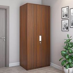 Nilkamal Joyce Neo 2 Door Engineered Wood Wardrobe Without Mirror | 1 Year Warranty | Walnut-image-24
