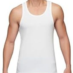 Men’s White Cotton Sleeveless Vest (Pack of 3) – Soft & Breathable Undershirts, Gym, and Sports – Ribbed Fabric, Comfortable Fit-image-131